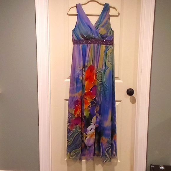 Oleg Cassini Dresses & Skirts - Oleg Cassini Paisley Floral Maxi Dress, ladies size 10
